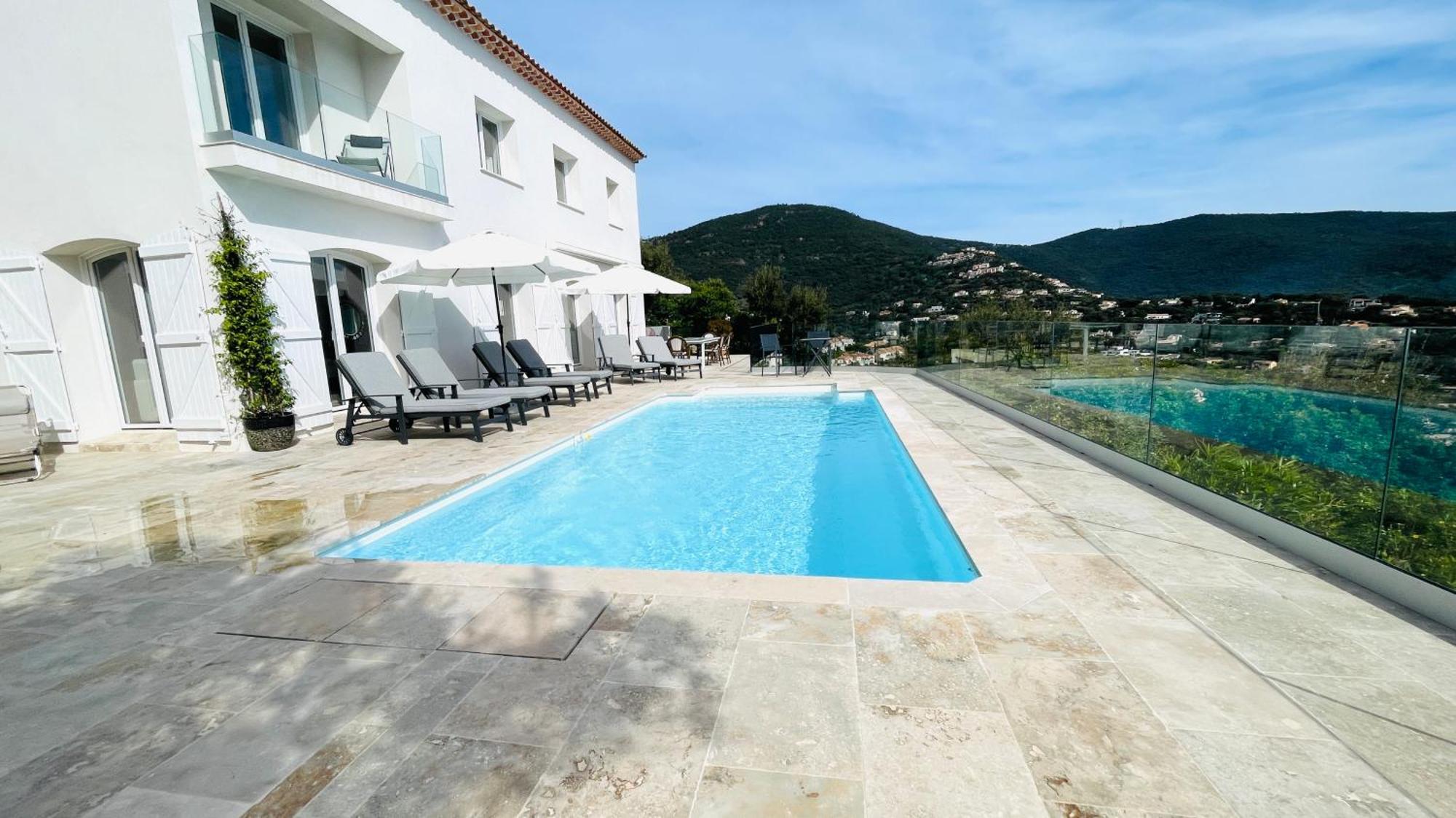 Villa Cacharelle Vue Mer Piscine Кавалере-сюр-Мер Екстериор снимка